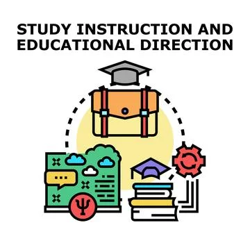 Educational direction process for study and learning Stockillustratie