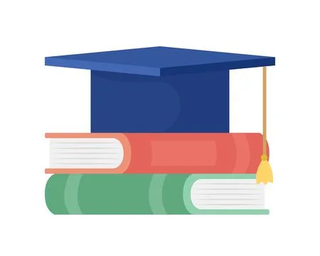 Educational elements semi flat color vector illustration Illustrazione stock