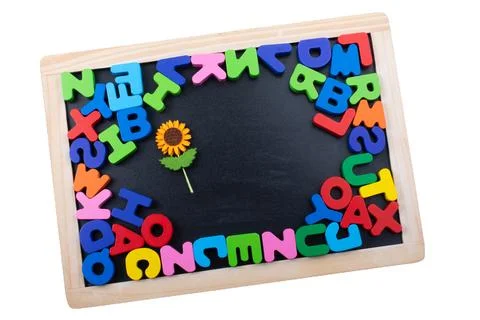 Educational elements for student learning study isolated on white background. Stock Photos