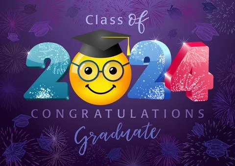 Educational event in 2024 festive emo Illustrazione stock