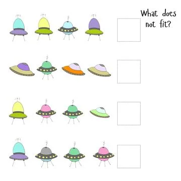 Educational game for children what does not fit Stock Illustration