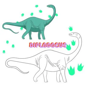 Educational game coloring book dinosaur vector Stock Illustration