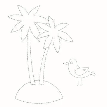 Educational game connect the dots to draw Stock Illustration