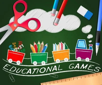 Educational Games Meaning Learning Game 3d Illustration Stock Illustration