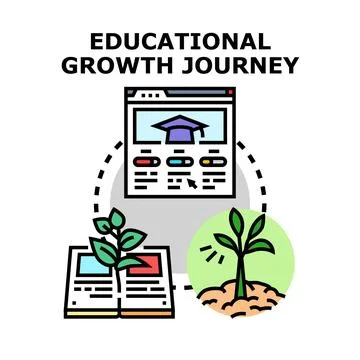 Educational growth journey concept for development Stock Illustration