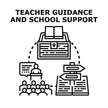 Educational guidance and learning support for students Stock Illustration