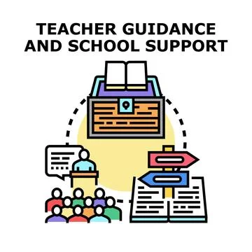 Educational guidance and learning support for students Stock Illustration
