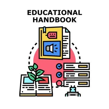 Educational handbook guiding learning and development process Stock Illustration