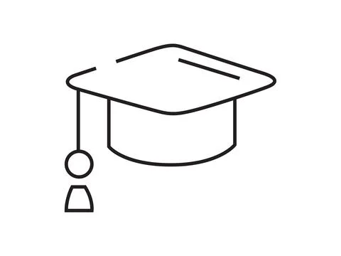 Educational icon cap with a tassel Stock Illustration