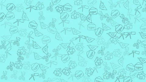 Educational Icon Pattern Background Vidéo 334181423