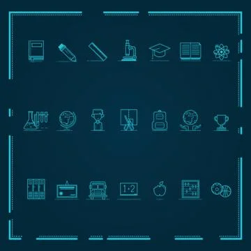 Educational Icons Stock Illustration
