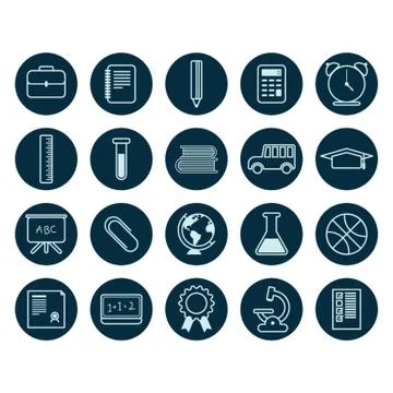 Educational Icons Stockillustratie