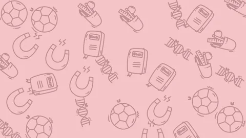 Educational Icons Pattern Background Stock Footage 334183725