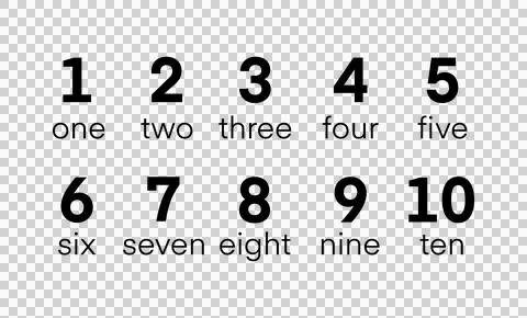 Educational illustration teaching counting from 1 to 10 Stock Illustration