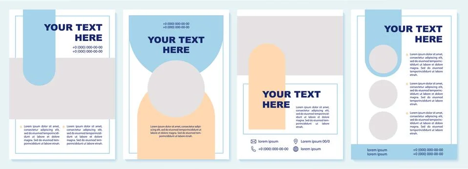 Educational information brochure template Stock Illustration