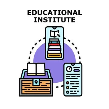 Educational institute offering online learning and digital courses イラスト素材