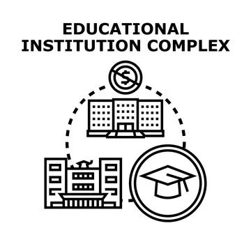 Educational institution complex concept vector illustration Stock Illustration