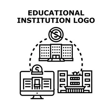 Educational institution logo vector concept outlining funding Stock Illustration