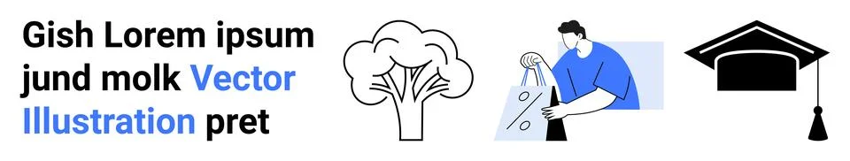 Educational Journey From Growing Knowledge to Hands-On Learning and Graduatio Stock Illustration