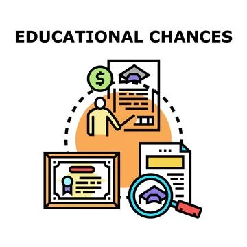 Educational journey icon presenting learning opportunities and career 库存插图
