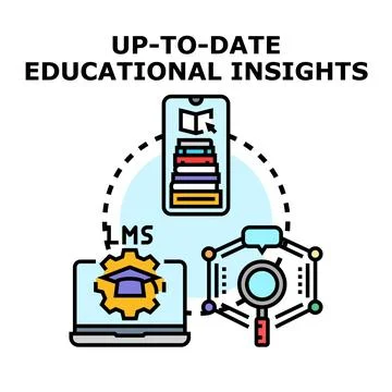 Educational learning management system and digital insights イラスト素材