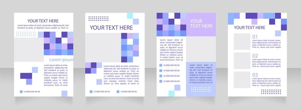 Educational lecture program blank brochure layout design Stock Illustration