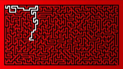Educational Maze Solve Animation Design Stock Footage 322944944