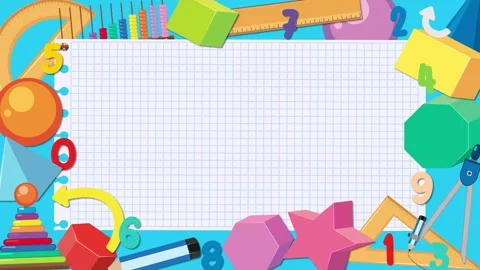 Educational Notebook with Math Tools Stock Footage 251863978