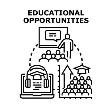 Educational opportunities concept illustrating learning and development イラスト素材