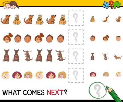 Educational pattern activity task Stock Illustration