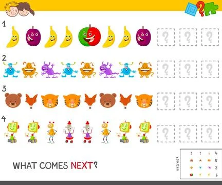 Educational pattern game for children Cartoon Illustration of Completing t... 스톡 사진