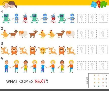Educational pattern game for children Cartoon Illustration of Completing t... 스톡 사진
