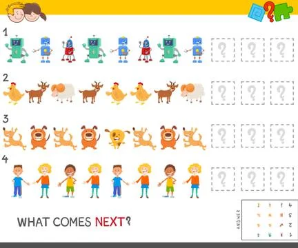 Educational pattern game for children Illustrazione stock
