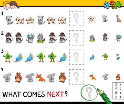 Educational pattern game for kids Stockillustratie