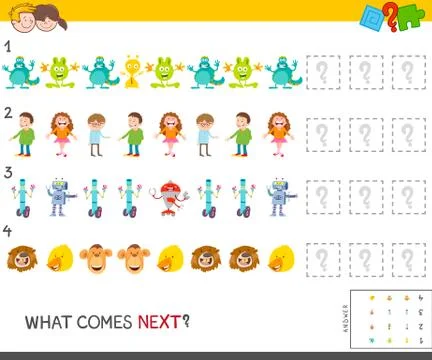 Educational pattern game for kids Illustrazione stock