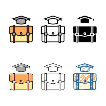 Educational process color edition icon vector 库存插图