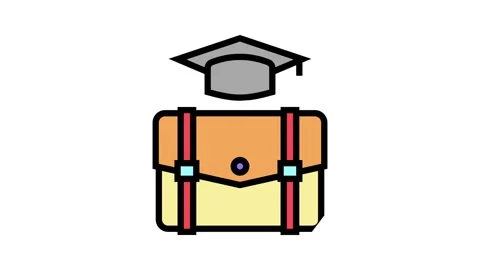 Educational process color icon animation Vídeos de archivo 165064483