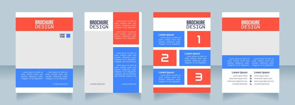 Educational program blank brochure design Stockillustratie