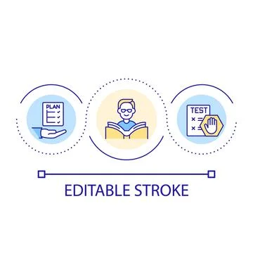 Educational program loop concept icon 스톡 일러스트