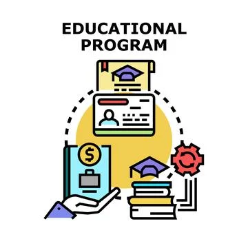 Educational program vector concept providing knowledge and career development Stock Illustration