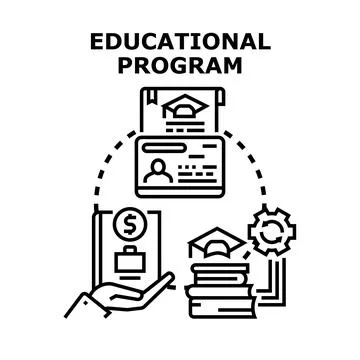 Educational program vector concept providing knowledge and career development Stock Illustration