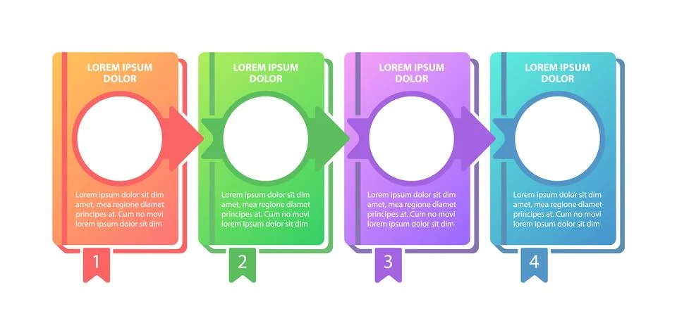 Educational program vector infographic template 스톡 일러스트