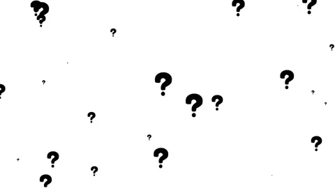Educational question marks particle animation. What symbol icon motion. 库存影片 344088634