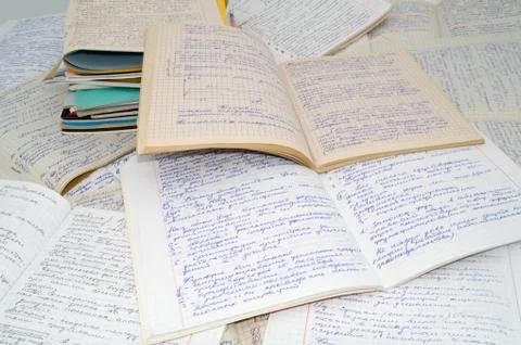 Educational records of the student 7 Stock Photos