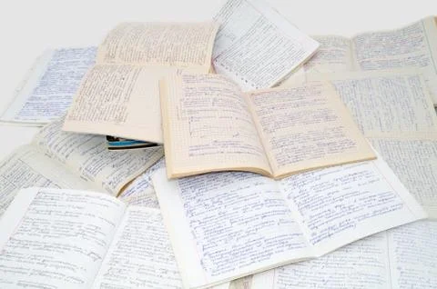 Educational records of the student 9 Stock Photos