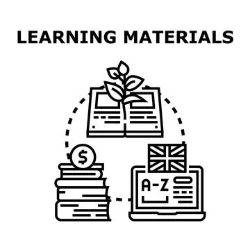 Educational resources for language learning and growth Stock Illustration