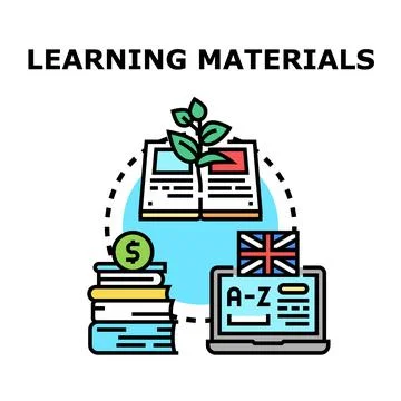 Educational resources for language learning and growth Illustrazione stock
