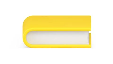 Educational science dictionary library book with yellow cover 3d icon vector  Stock Illustration
