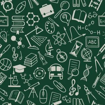 Educational seamless pattern Stock Illustration