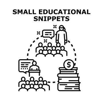Educational snippets vector concept teaching and learning Stock Illustration
